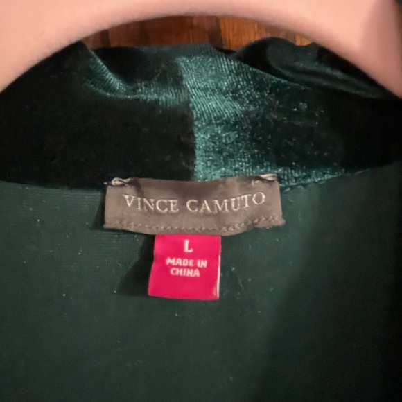 Luxurious Vince Camuto Dark Green Velvet Tunic - Picture 4 of 7
